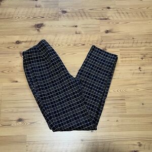 J jill ponte slim leg plaid pants size xs
